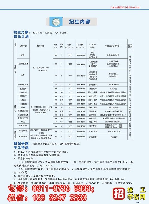 石家庄冀联医学院招生什么时候截止？ 招生信息